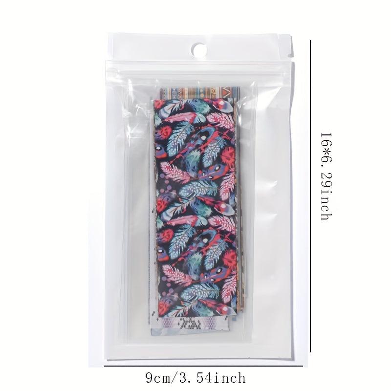 Snake Print Nail Foil Transfer Stickers Leopard Print Nail Art Decals