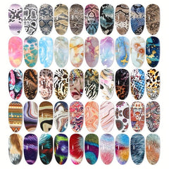 Snake Print Nail Foil Transfer Stickers Leopard Print Nail Art Decals