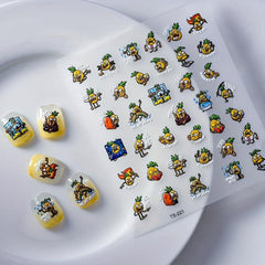 5D Embossed Flame Nail Stickers For Women Nail Art Decals