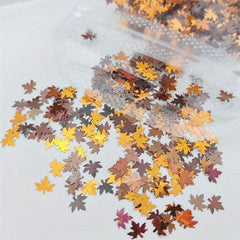 Maple Leaf Nail Glitter Sequins - Holographic Flakes for DIY or Salons