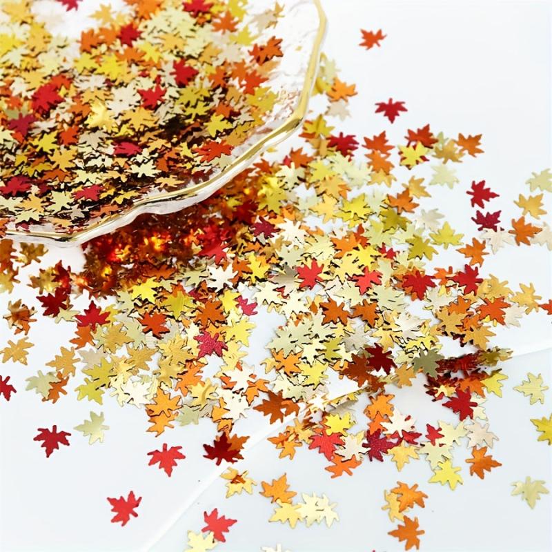 Maple Leaf Nail Glitter Sequins - Holographic Flakes for DIY or Salons