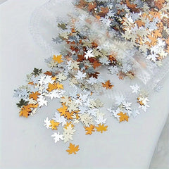 Maple Leaf Nail Glitter Sequins - Holographic Flakes for DIY or Salons