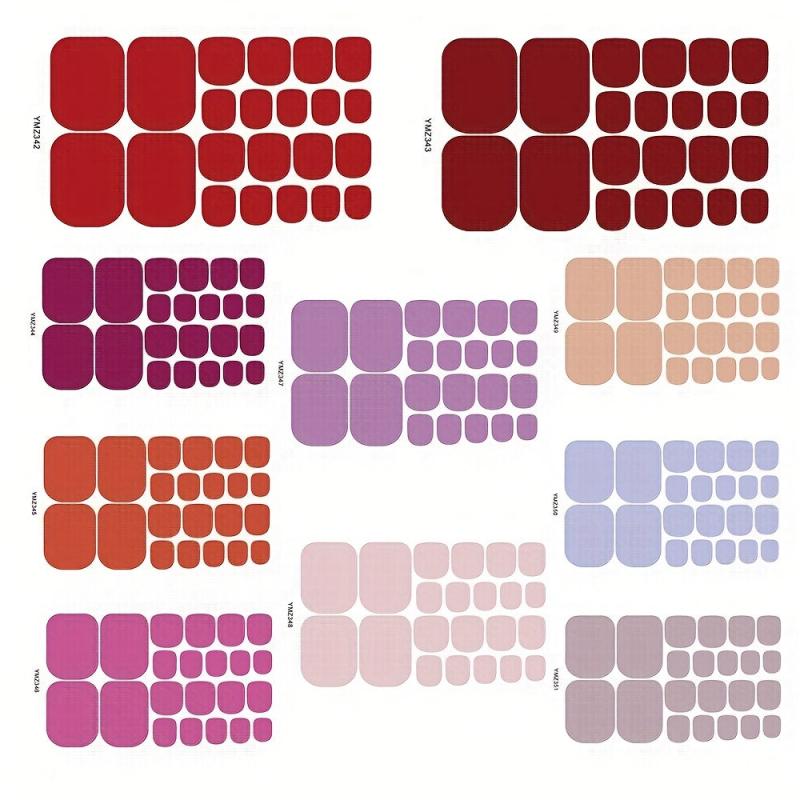 Waterproof Toe Nail Art Decals DIY Full Wraps Toenail Stickers