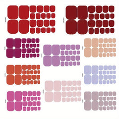 Waterproof Toe Nail Art Decals DIY Full Wraps Toenail Stickers