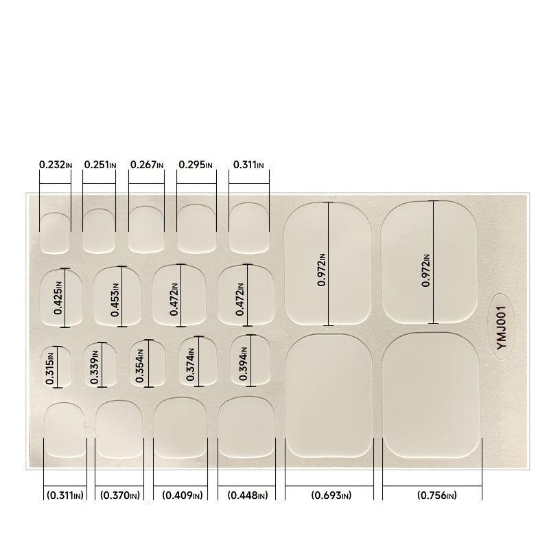 Adhesive Toe Nail Polish Stickers Full Wrap Manicure Kit for Women and Girls