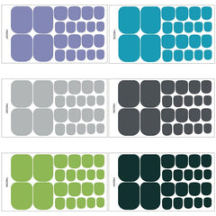 Adhesive Toe Nail Polish Stickers Full Wrap Manicure Kit for Women and Girls
