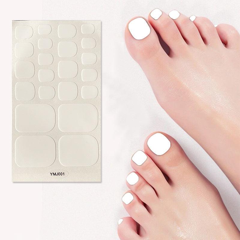 Adhesive Toe Nail Polish Stickers Full Wrap Manicure Kit for Women and Girls