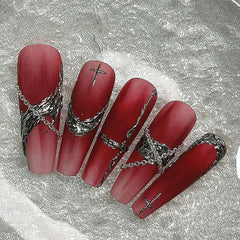 12 Grids Metal Nail Art Chains Punk Beads