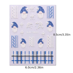 Christmas Nail Stickers Decals Snowflake Winter Xmas Nail Art Supplies