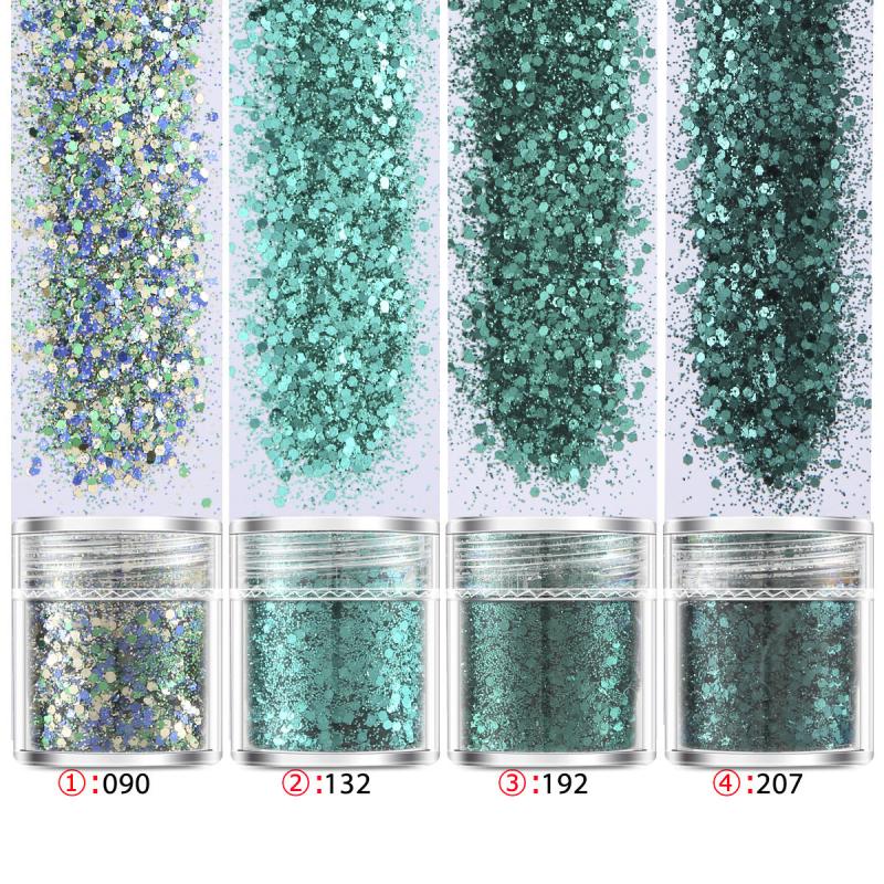 Y2K Holographic Glitter Flakes for Face Body Nail Art - 4 Boxes