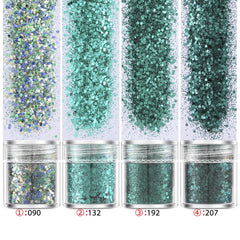 Y2K Holographic Glitter Flakes for Face Body Nail Art - 4 Boxes