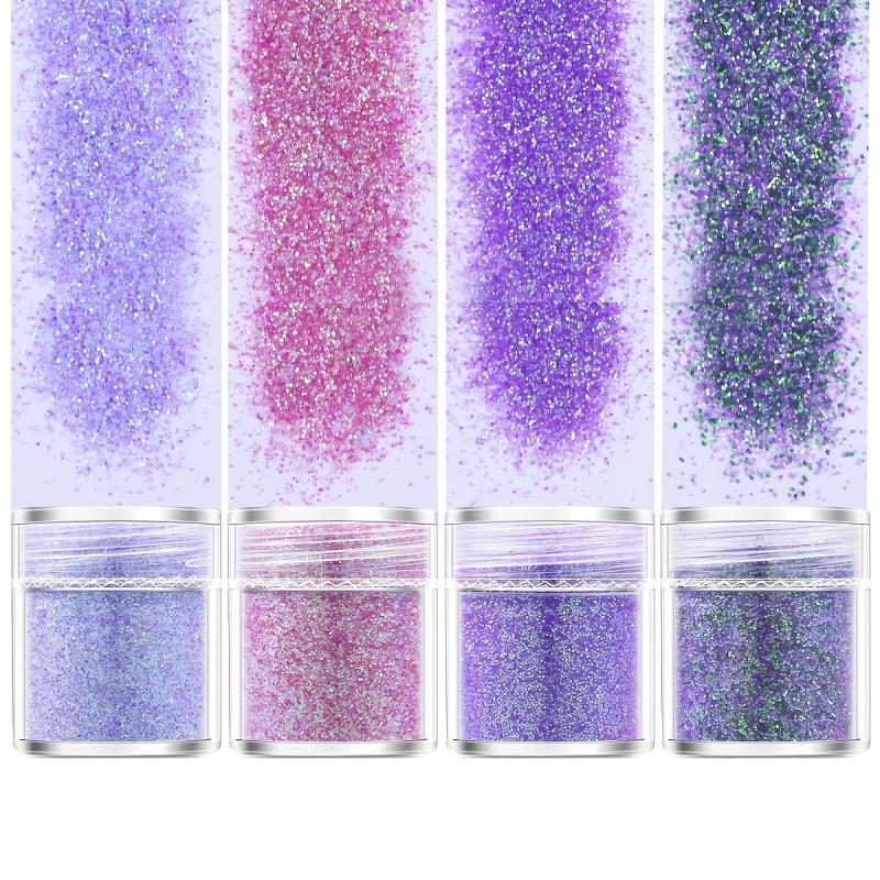 Y2K Holographic Glitter Flakes for Face Body Nail Art - 4 Boxes