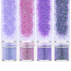 Y2K Holographic Glitter Flakes for Face Body Nail Art - 4 Boxes