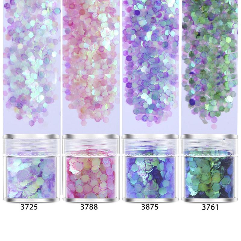 Y2K Holographic Glitter Flakes for Face Body Nail Art - 4 Boxes