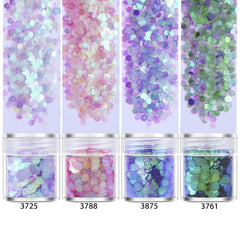 Y2K Holographic Glitter Flakes for Face Body Nail Art - 4 Boxes