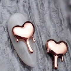 10pcs 3D Heart Nail Charms Love Jewelry for DIY Nail Art