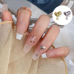 10pcs 3D Heart Nail Charms Love Jewelry for DIY Nail Art