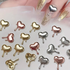 10pcs 3D Heart Nail Charms Love Jewelry for DIY Nail Art