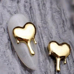 10pcs 3D Heart Nail Charms Love Jewelry for DIY Nail Art