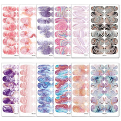 Marble Texture Nail Art Sticker Wraps Full Cover Nail Stickers with Nail File