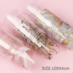Pink Marble Nail Art Stickers & Foil Decorations for Manicures