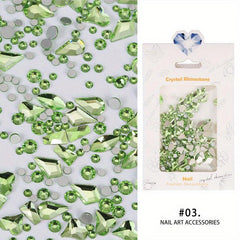 Flat Back AB Nail Rhinestones Crystal Glass Sparkle Gemstones