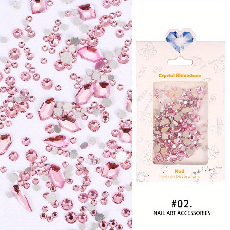 Flat Back AB Nail Rhinestones Crystal Glass Sparkle Gemstones
