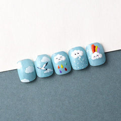 5D Cloud Cartoon Sticker Happy Face Nail Art Decoration