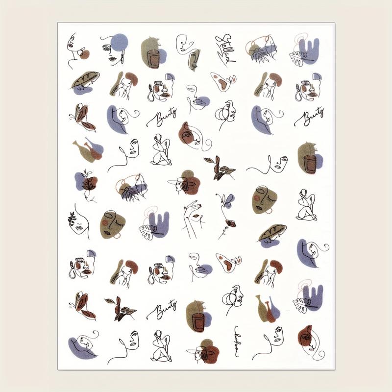 Graffiti Fun Nail Foil Decals - Abstract Line Nail DIY Manicure