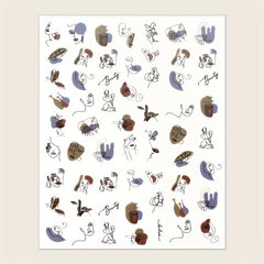 Graffiti Fun Nail Foil Decals - Abstract Line Nail DIY Manicure