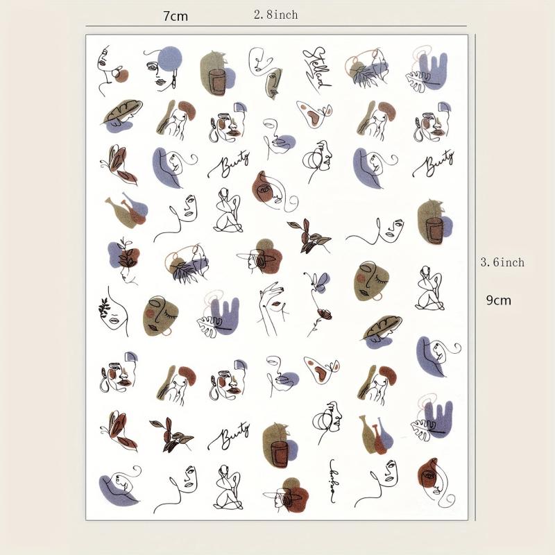 Graffiti Fun Nail Foil Decals - Abstract Line Nail DIY Manicure