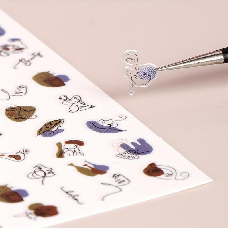 Graffiti Fun Nail Foil Decals - Abstract Line Nail DIY Manicure