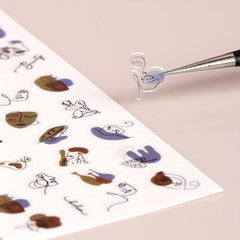 Graffiti Fun Nail Foil Decals - Abstract Line Nail DIY Manicure