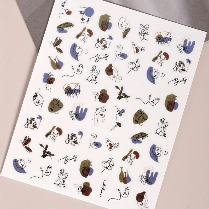 Graffiti Fun Nail Foil Decals - Abstract Line Nail DIY Manicure