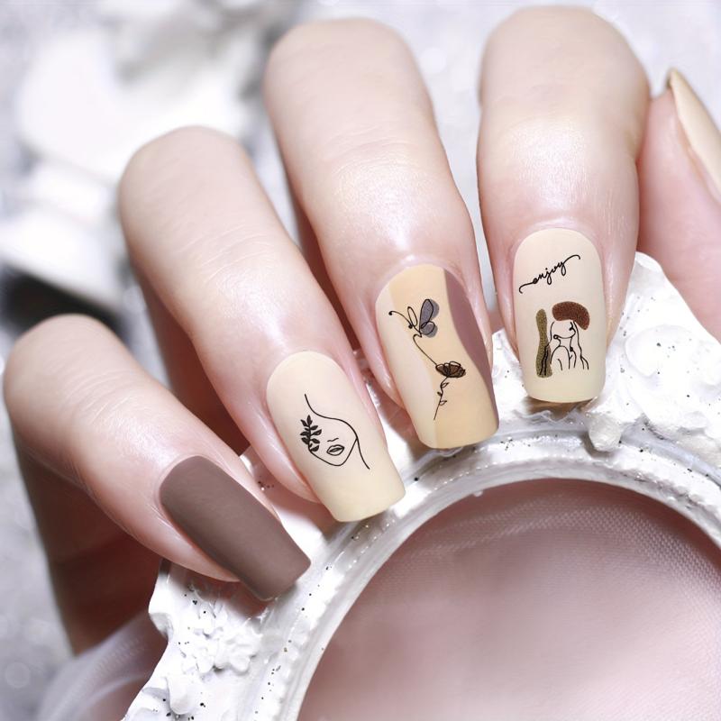 Graffiti Fun Nail Foil Decals - Abstract Line Nail DIY Manicure