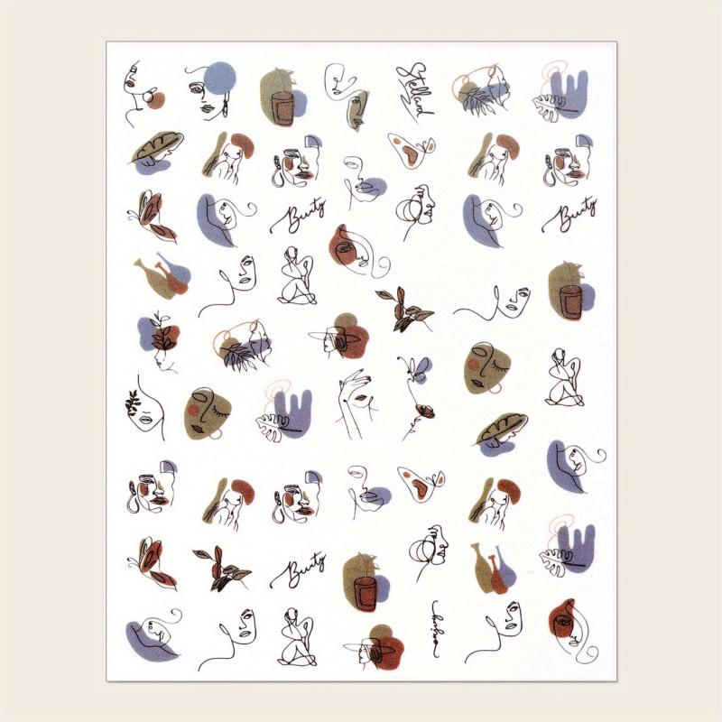 Graffiti Fun Nail Foil Decals - Abstract Line Nail DIY Manicure