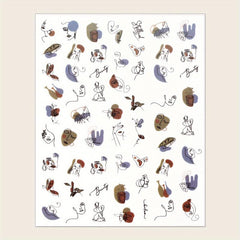 Graffiti Fun Nail Foil Decals - Abstract Line Nail DIY Manicure
