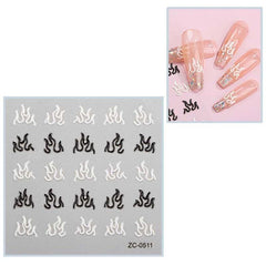 3D Embossed Nail Stickers Self Adhesive Cartoon Decals DIY Nail Art Supplies