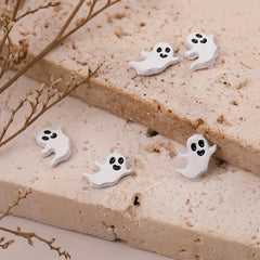 10pcs Halloween Ghost Nail Art Charms 3D Spooky Ghost Nail Art Accessories