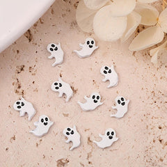 10pcs Halloween Ghost Nail Art Charms 3D Spooky Ghost Nail Art Accessories
