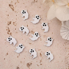 10pcs Halloween Ghost Nail Art Charms 3D Spooky Ghost Nail Art Accessories