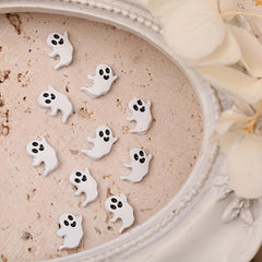 10pcs Halloween Ghost Nail Art Charms 3D Spooky Ghost Nail Art Accessories