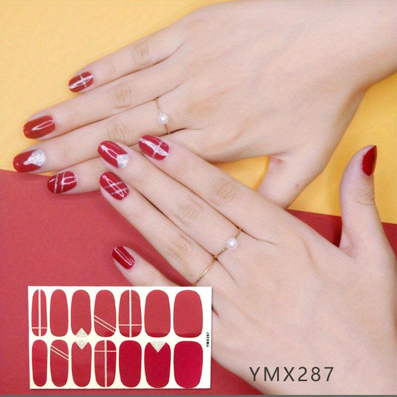 Pattern Full Cover Nail Art Wrap Sticker Strips
