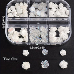 3D Acrylic Flower Nail Charms 54PCS Nail Art Supplies