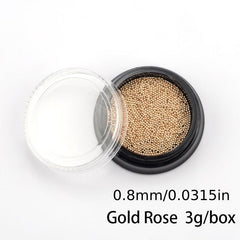 5g Nail Caviar Beads Metallic Round Gems Nail Art