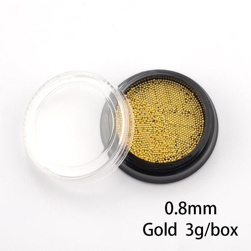 5g Nail Caviar Beads Metallic Round Gems Nail Art
