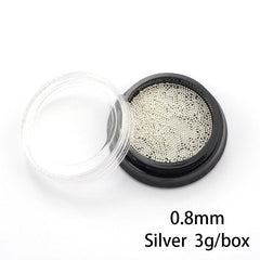 5g Nail Caviar Beads Metallic Round Gems Nail Art