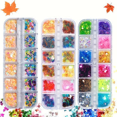 Holographic Maple Leaf Nail Glitter Sequins - Nail Art Supplies