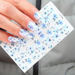3D Nail Stickers Flowers Leaves Self Adhesive DIY Manicures Decorations