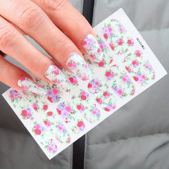 3D Nail Stickers Flowers Leaves Self Adhesive DIY Manicures Decorations